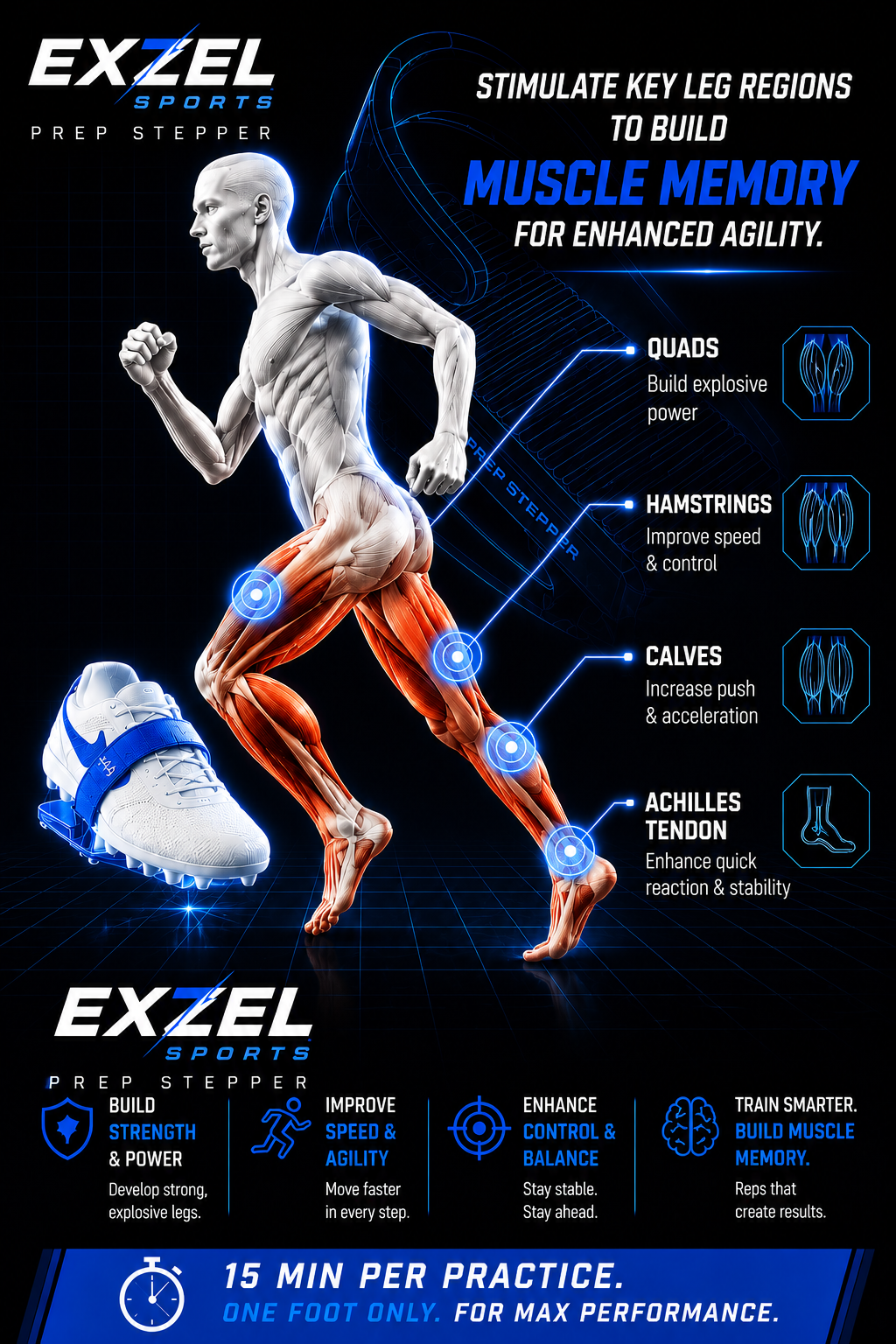 PREP STEPPER - Youth Footwork Trainer – EXZEL SPORTS